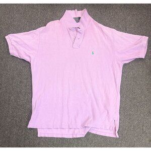 Polo Ralph Lauren Polo Shirt Mens XL Lavender Purple Green Pony Logo Cotton